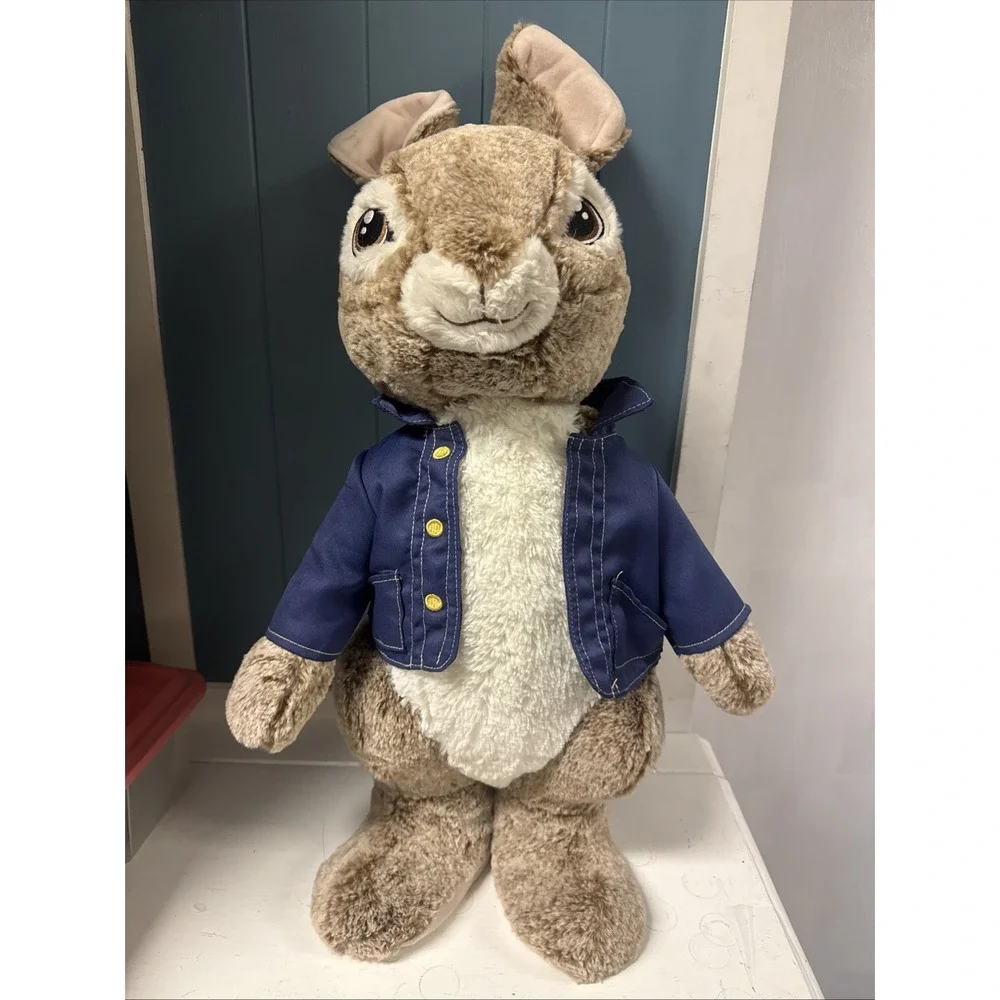 Dan Dee Peter Rabbit Plush Blue Jacket Standing Porch Greeter Stuffed Animal 21